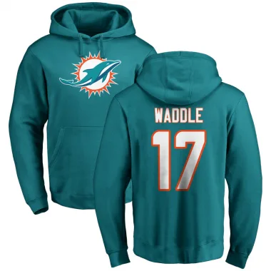 Jaylen Waddle Miami Dolphins Men's Aqua Backer T-Shirt 