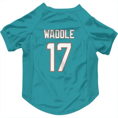 Aqua Miami Dolphins Jaylen Waddle   Dog & Cat Pet Jersey