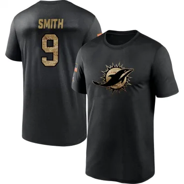 Black Men's Jonnu Smith Miami Dolphins 2020 Salute To Service Performance T-Shirt