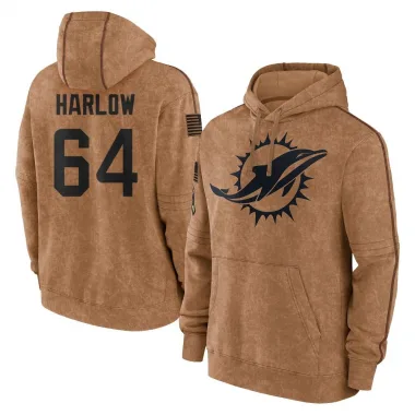 Brown Men's Sean Harlow Miami Dolphins 2023 Salute To Service Club Pullover Hoodie