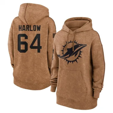 Brown Women's Sean Harlow Miami Dolphins 2023 Salute To Service Pullover Hoodie