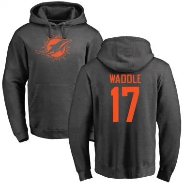 Men's Jaylen Waddle Miami Dolphins Pro Line by Branded Ash One Color Pullover Hoodie