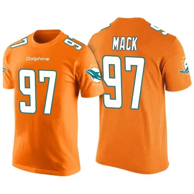 Orange Men's Isaiah Mack Miami Dolphins Color Rush T-Shirt